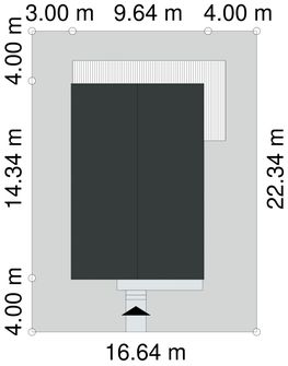 Projekt domu EG-111 wariant l (WWB1161) - rzut działki