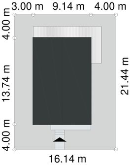 Projekt domu EG-111 wariant ll (WWB1162) - rzut działki