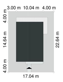 Projekt domu EG-110 (WWB1163) - rzut działki