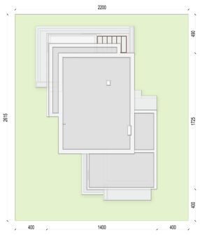 Projekt domu Perfetto modern (WOF1294) - rzut działki