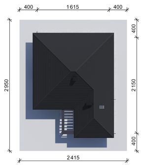 Projekt domu NewHouse 761 w3 plus (KRZ1175) - rzut działki