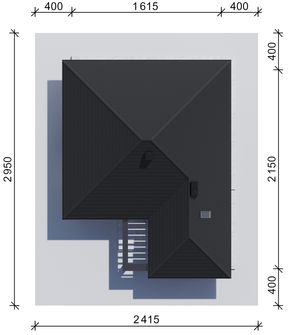 Projekt domu NewHouse 761 w2 plus (KRZ1174) - rzut działki