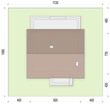 Projekt domu Dolce mini 2 (WOF1295) - rzut działki
