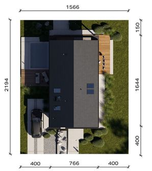 Projekt domu HomeKoncept 166 (KRX1314) - rzut działki