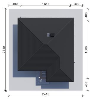 Projekt domu NewHouse 761 w4 S (KRZ1176) - rzut działki