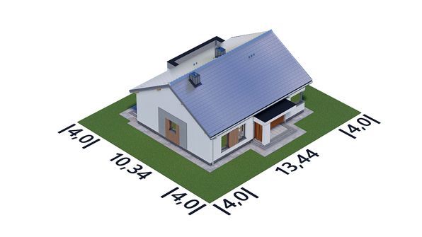Projekt domu APS 353 wariant 4 (LUA1712) - rzut działki