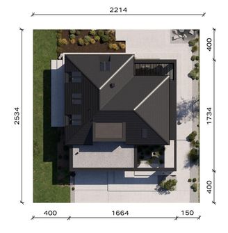 Projekt domu Homekoncept 158 wariant 01 (KRX1317) - rzut działki