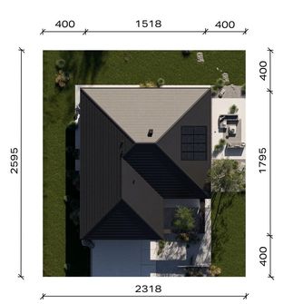 Projekt domu Homekoncept 133 wariant 02 (KRX1318) - rzut działki