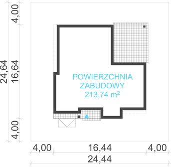 Projekt domu uA51v1 (WCB1625) - rzut działki