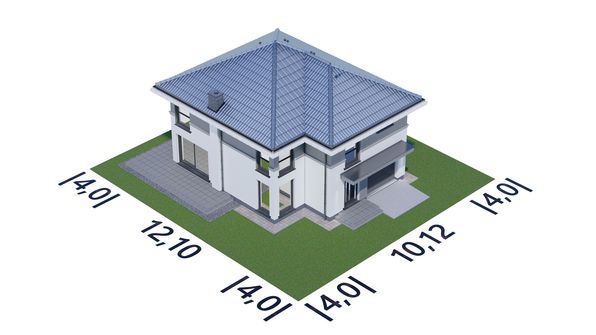 Projekt domu APS 355 (LUA1714) - rzut działki