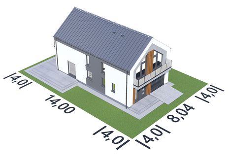Projekt domu APS 358 ECO (LUA1716) - rzut działki