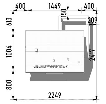 Projekt domu Vivia (TBO1022) - rzut działki