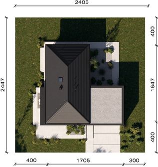 Projekt domu HomeKoncept 145 G2 (KRX1319) - rzut działki