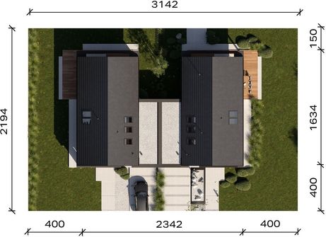 Projekt domu HomeKoncept 166 G1 B (KRX1320) - rzut działki