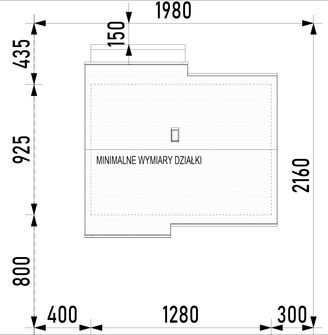Projekt domu Mila (TBO1028) - rzut działki