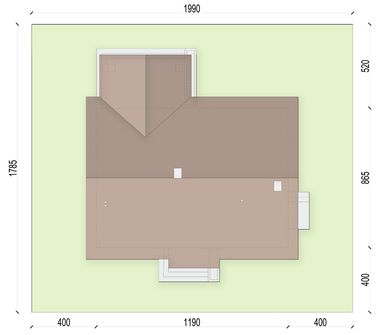 Projekt domu Mirabelka 4 country (WOF1302) - rzut działki