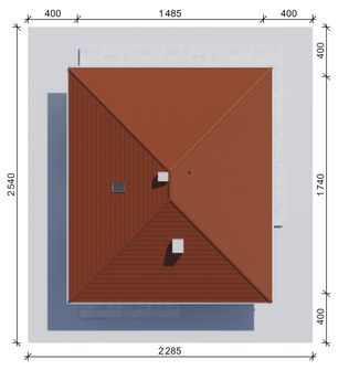 Projekt domu NewHouse 771 red (KRZ1179) - rzut działki