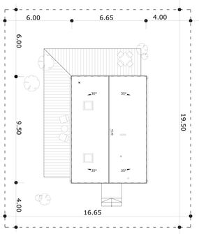 Projekt domu Akacja (GDE1162) - rzut działki