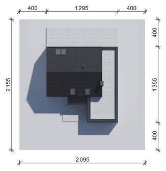 Projekt domu NewHouse 785 (KRZ1183) - rzut działki