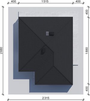 Projekt domu NewHouse 772 (KRZ1184) - rzut działki