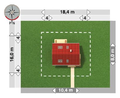 Projekt domu Drobina-2 (789) (KRD1629) - rzut działki