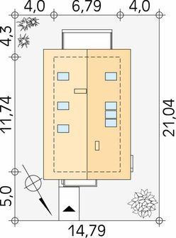 Projekt domu Wrzos (BSA1396) - rzut działki