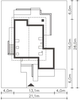 Projekt domu Garda DCP310 (WOB1482) - rzut działki
