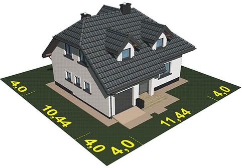Projekt domu APS 127 (LUA1197) - rzut działki
