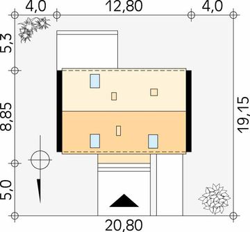 Projekt domu Magnolia (BSA1373) - rzut działki