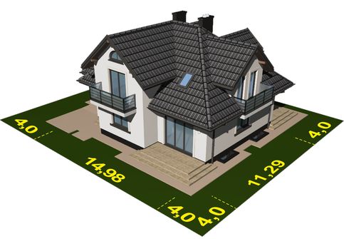 Projekt domu APS 038 (LUA1037) - rzut działki