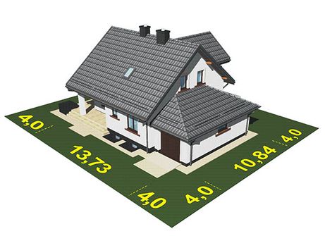 Projekt domu APS 004 + G (LUA1068) - rzut działki