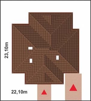 Projekt domu APS 070 (LUA1081) - rzut działki