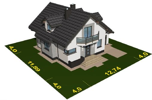 Projekt domu APS 071 NEW (LUA1082) - rzut działki