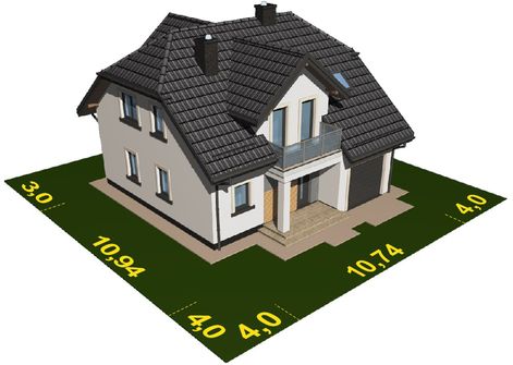 Projekt domu APS 073 NEW (LUA1084) - rzut działki