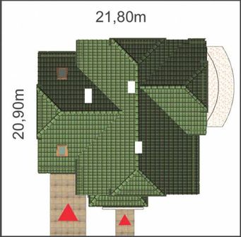 Projekt domu APS 078 (LUA1089) - rzut działki