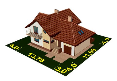 Projekt domu APS 080 (LUA1091) - rzut działki