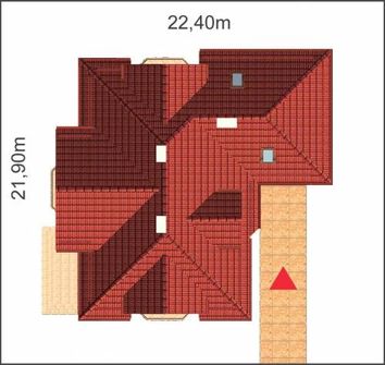 Projekt domu APS 083 (LUA1094) - rzut działki