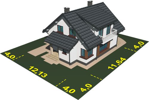 Projekt domu APS 112 (LUA1135) - rzut działki