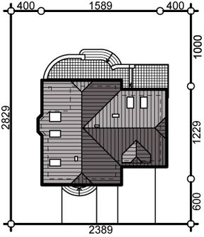 Projekt domu AB-050 (WOC1005) - rzut działki