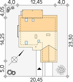 Projekt domu Aloes 3 (BSA1558) - rzut działki