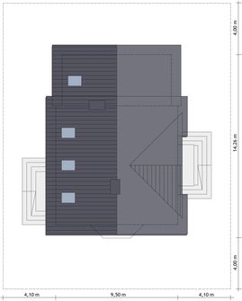 Projekt domu w Oregonie (KRN1043) - rzut działki