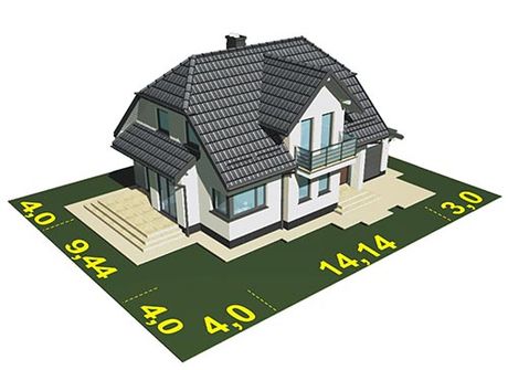 Projekt domu APS 228 (LUA1264) - rzut działki