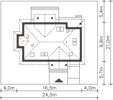 Projekt domu Dayton DCP261 (WOB1137) - rzut działki