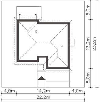 Projekt domu Canberra DCP265 (WOB1142) - rzut działki