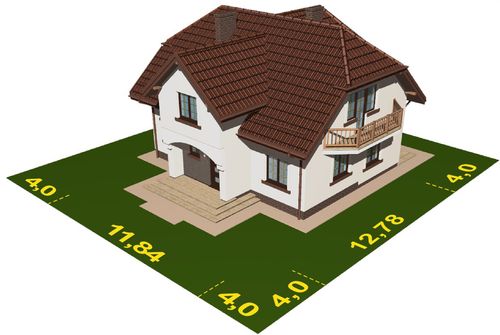 Projekt domu APS 044 (LUA1143) - rzut działki