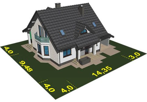 Projekt domu APS 113 NEW (LUA1147) - rzut działki