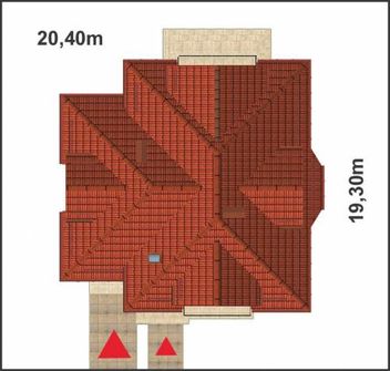 Projekt domu APS 148 (LUA1165) - rzut działki