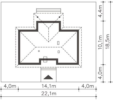 Projekt domu Colombo LMB63 (WRB1430) - rzut działki
