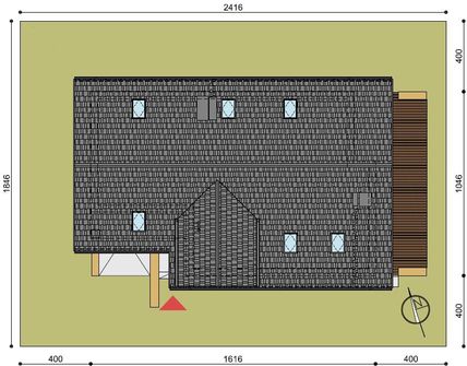 Projekt domu Wiktor (BBG1020) - rzut działki