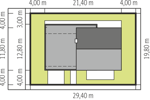 Projekt domu EX 11 G2 (wersja D) multi-comfort (WRC2493) - rzut działki